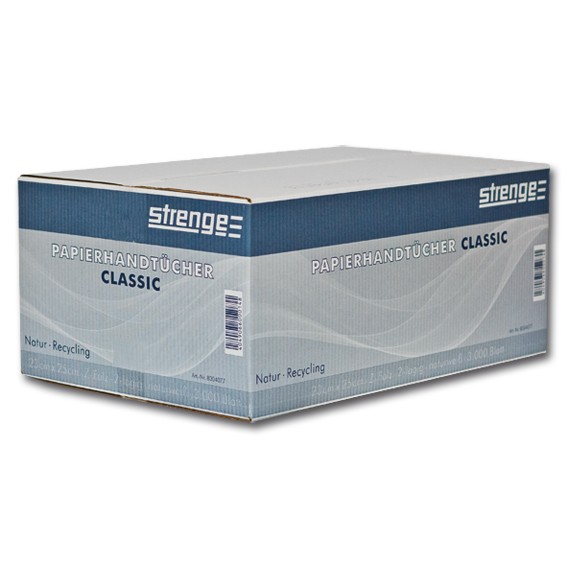 STRENGE CLASSIC - 23 x 25 cm -2-lagig - naturweiß - Papierhandtücher