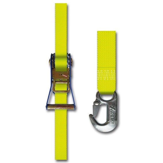 Stück - SpanSet Qualitäts-Druckratsche 500/25 - 4 m - ohne Haken - einteilig - (1.000 daN, 25 mm)