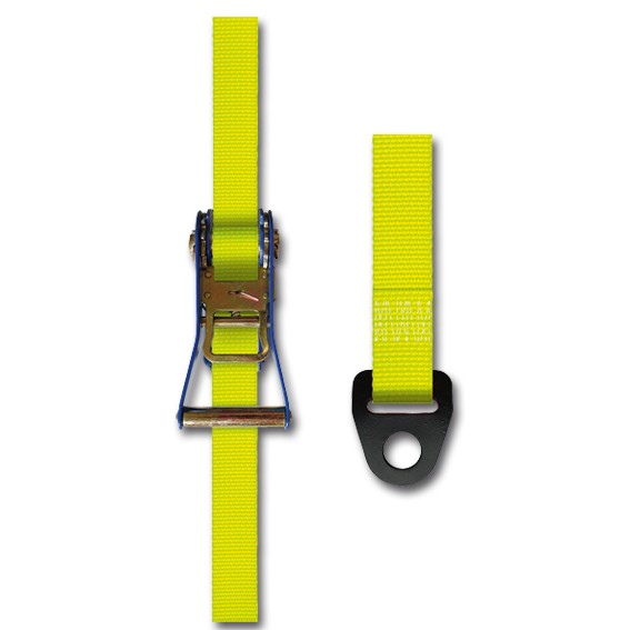 Stück - SpanSet Qualitäts-Druckratsche 500/25 - 4 m - ohne Haken - einteilig - (1.000 daN, 25 mm)