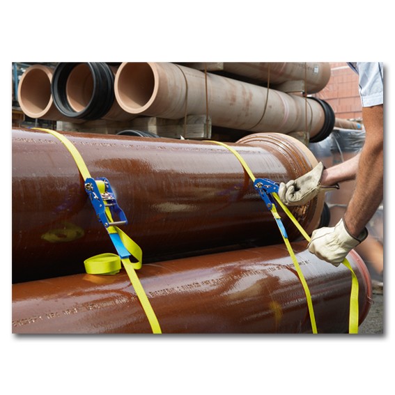 Stück - SpanSet Qualitäts-Druckratsche 500/25 - 4 m - ohne Haken - einteilig - (1.000 daN, 25 mm)