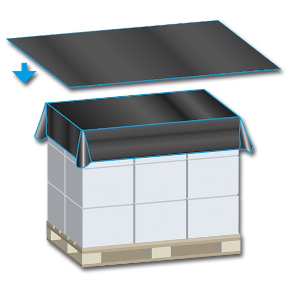 Rolle - Palettendeckblätter schwarz LDPE